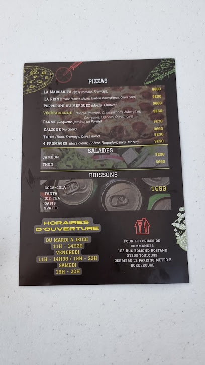 Pizza de La Cabane portes du ciel à Toulouse