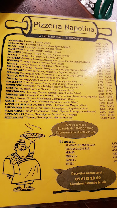 Pizza de Pizzeria Napolina à Toulouse